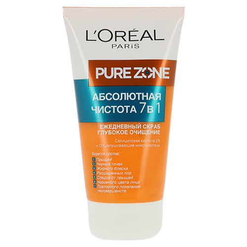 

Скраб для лица LOREAL Pure zone 7 в 1 Абсолютная чистота 150 мл