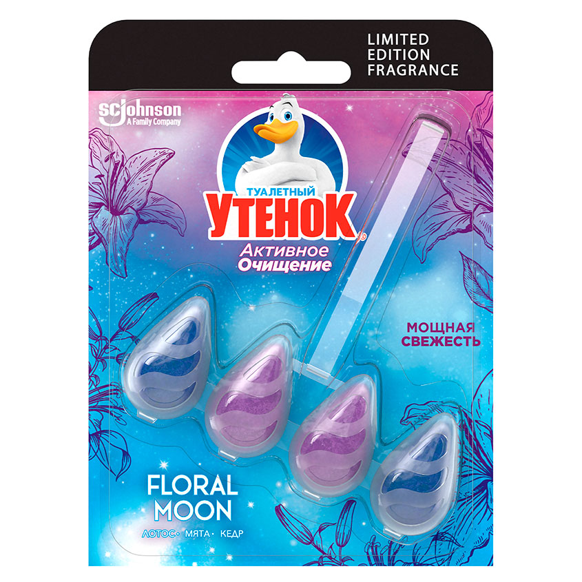 

Подвеска для унитаза ТУАЛЕТНЫЙ УТЕНОК Floral Moon