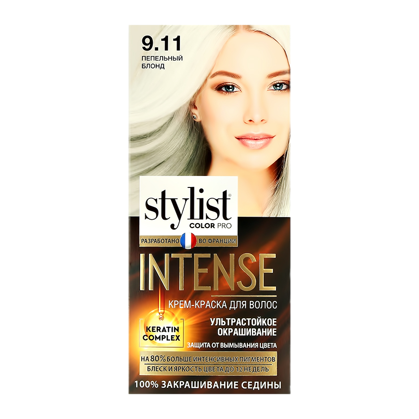 

Крем-краска для волос STYLIST COLOR PRO INTENSE тон 9.11 Пепельный блонд