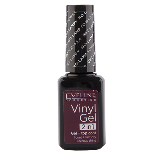Лак для ногтей `EVELINE` VINYL GEL 2 IN 1 тон 209 (без использования лампы) 12 мл