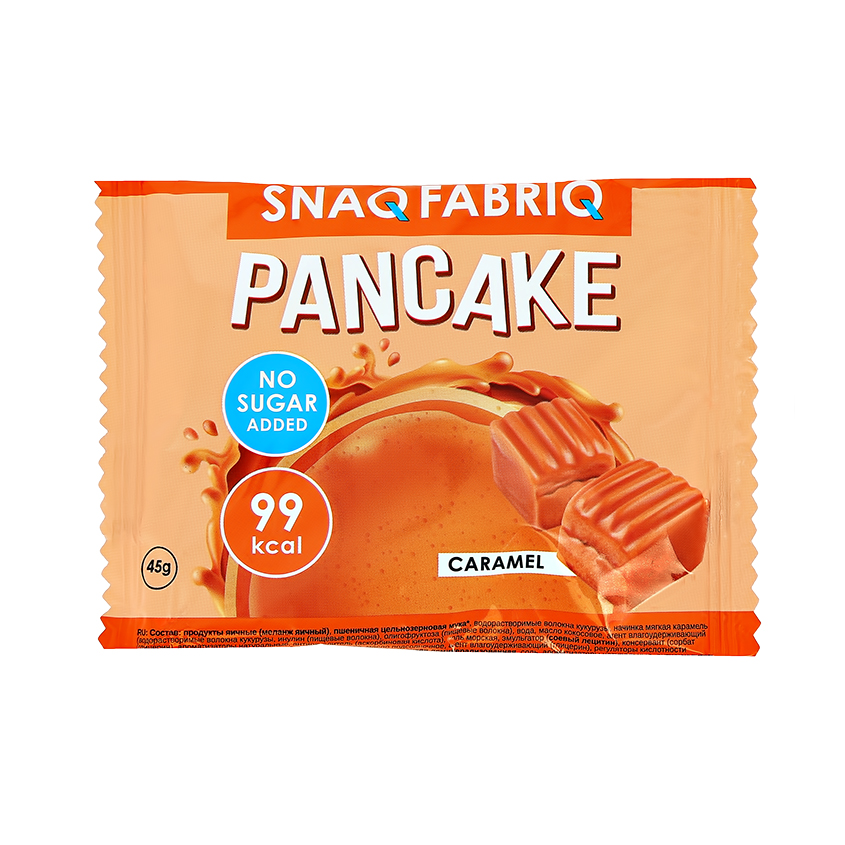 snaq fabriq pancake панкейки с начинкой 20x45г мягкая карамель Панкейк SNAQ FABRIQ с начинкой Мягкая карамель 45 г