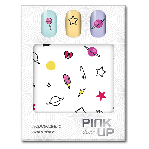 

Наклейки для ногтей PINK UP DECOR белая упаковка тон 623