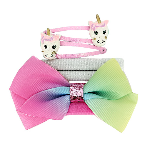 

Набор MISS PINKY резинка 4 шт, заколка 2 шт