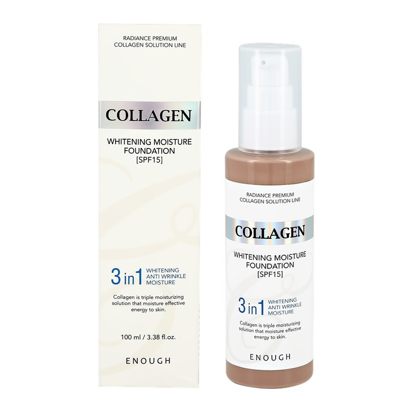 ENOUGH Основа тональная для лица ENOUGH COLLAGEN 3IN1 тон 23 enough основа тональная для лица enough premium ultra x10 cover up collagen foundation тон 13