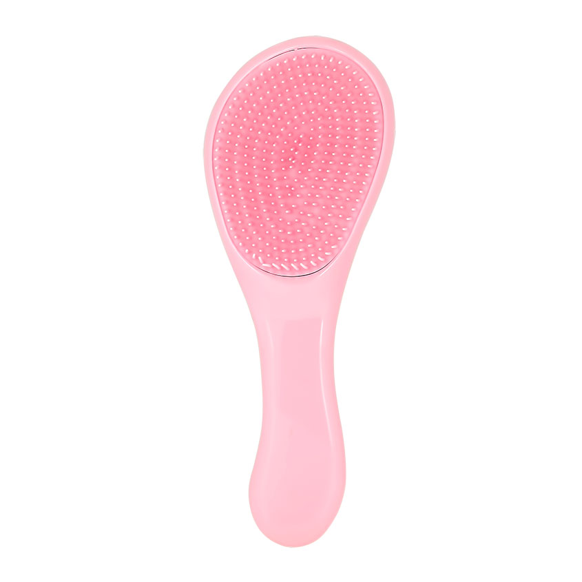 Расческа для волос распутывающая `LADY PINK` с ручкой розовая