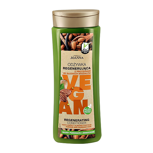

Кондиционер для волос JOANNA VEGAN восстанавливающий с протеинами сладкого миндаля для пористых и поврежденных волос 300 г