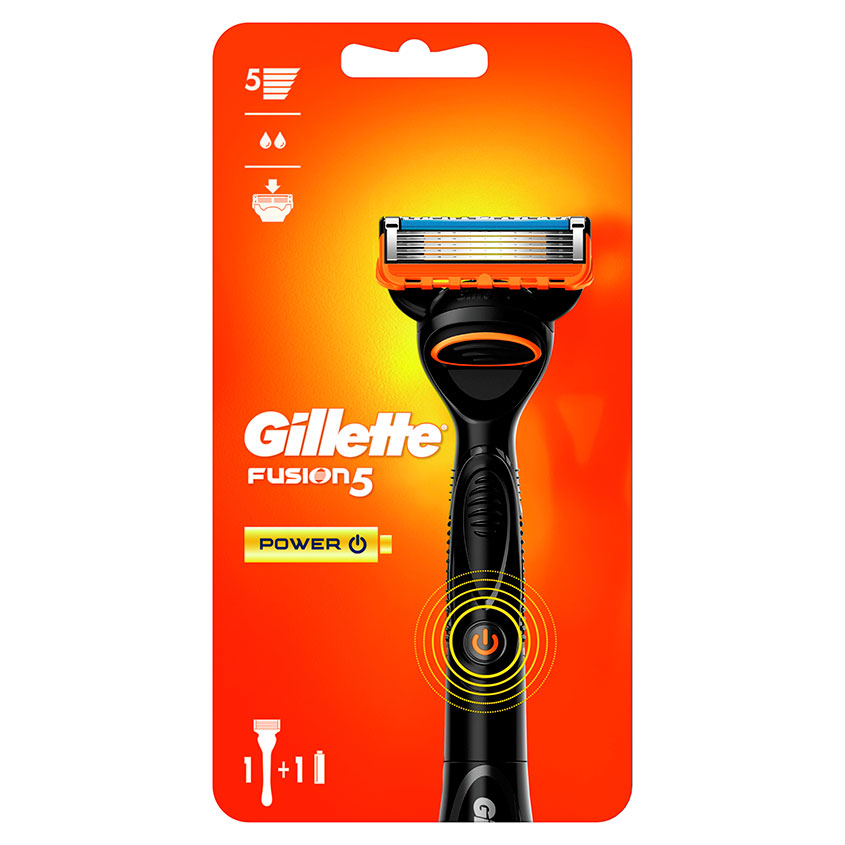 Станок для бритья `GILLETTE` `FUSION 5` POWER с 1 сменной кассетой 1 шт