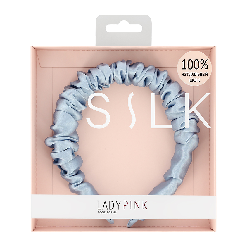 Ободок LADY PINK SILK wide