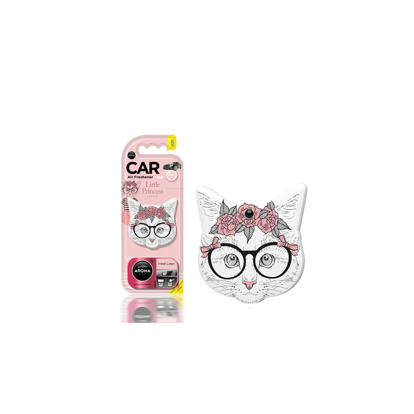 

Ароматизатор для машин AROMA CAR LITTLE CAT PRINCESS Fresh Linen 10,5 г