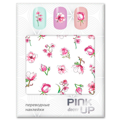 Наклейки для ногтей PINK UP DECOR белая упаковка тон 592