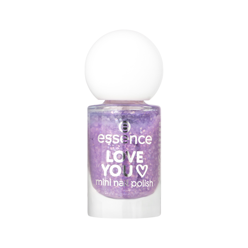 Лак для ногтей ESSENCE LOVE YOU мини с глиттером тон 13