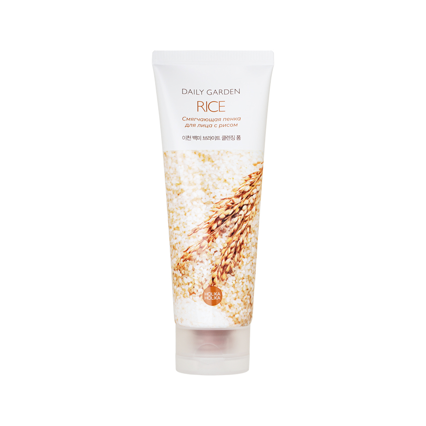 Пенка для умывания HOLIKA HOLIKA DAILY GARDEN RICE BRIGHT смягчающая с рисом 121 мл