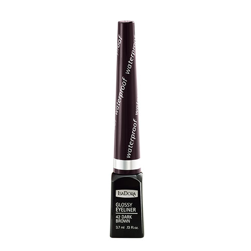 Подводка для глаз ISADORA GLOSSY EYELINER тон 42 водостойкая жидкая коричневая - фото 1