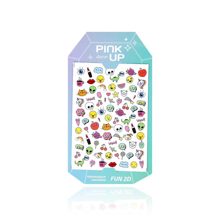 pink up трафареты для ногтей pink up design french manicure 30 шт Наклейки для ногтей PINK UP DECOR FUN переводные тон 83