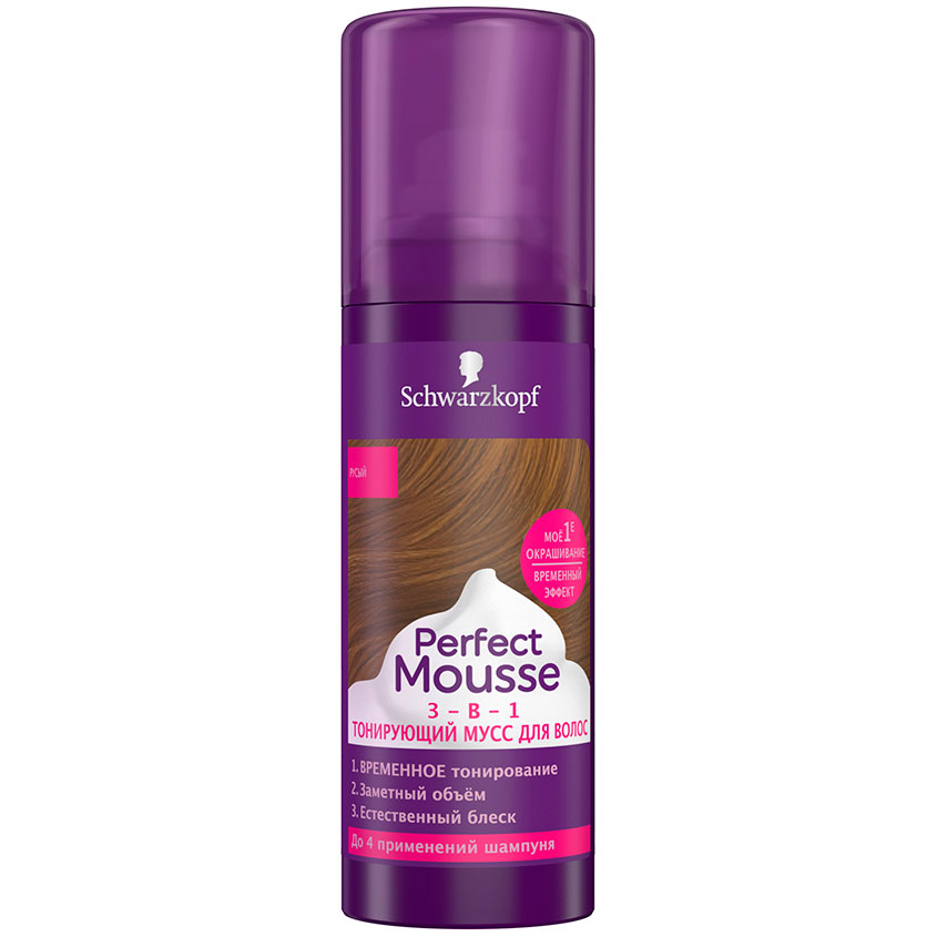 Тонирующий мусс 3-в-1 PERFECT MOUSSE Русый 120 мл