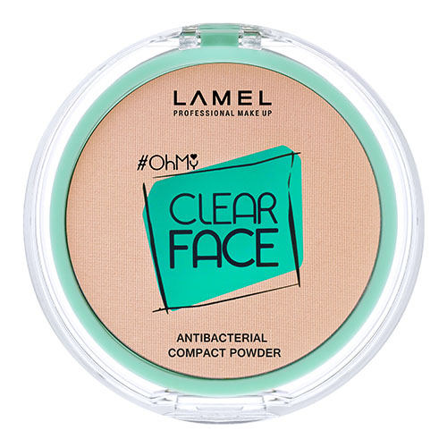 Пудра компактная для лица LAMEL PROFESSIONAL OH MY CLEAR FACE POWDER тон 404
