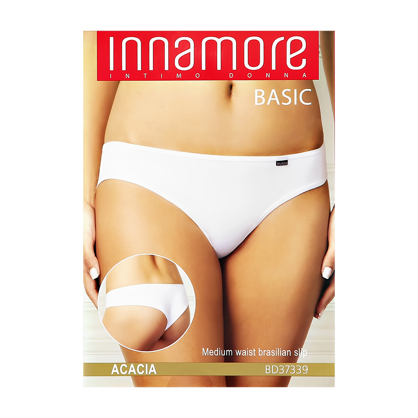 Трусы женские INNAMORE UNDERWEAR бразилиано средней посадки из хлопка nero, 2