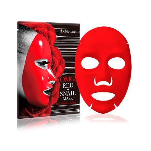 Маска для лица `DOUBLE DARE` `OMG!` RED+SNAIL с экстрактом секрета улитки