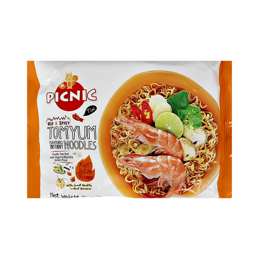 

Лапша быстрого приготовления PICNIC со вкусом том ям с креветкой 70 г