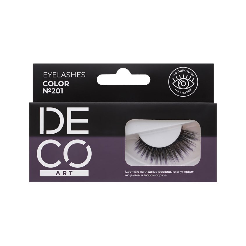 Накладные ресницы DECO. ART EYELASHES COLOR №201 черные