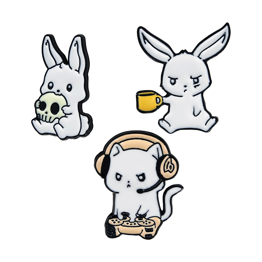 

Набор брошей LADY PINK FUNNY RABBITS 3 шт