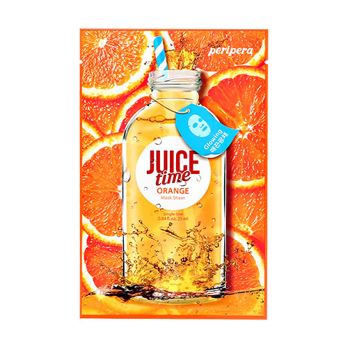 

Маска для лица PERIPERA JUICE TIME с экстрактом апельсина для сияния кожи 25 мл