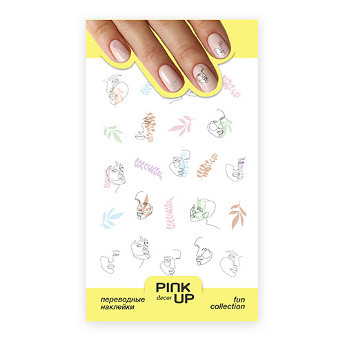 

Наклейки для ногтей PINK UP DECOR FUN переводные тон 778