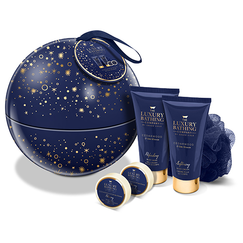 

Набор подарочный женский THE LUXURY BATHING BY GRACE COLE CEDARWOOD & LIME BLOSSOM шипучее средство для ванны 2x25 г, крем для тела 50 мл, гель для душа 50 мл, мочалка
