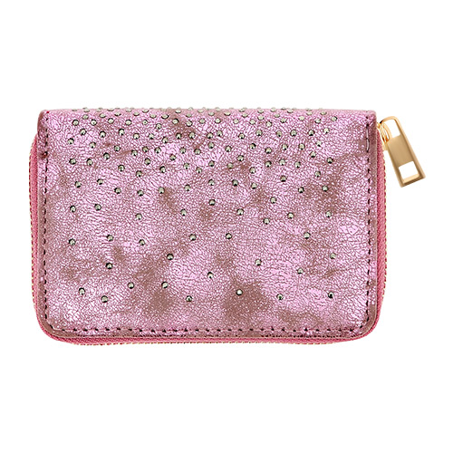 

Кошелек LADY PINK розовый со стразами маленький