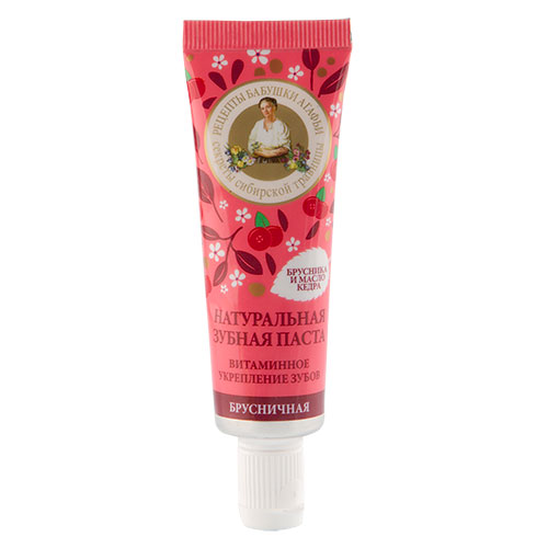 Паста зубная `РЕЦЕПТЫ БАБУШКИ АГАФЬИ` Брусничная 30 мл