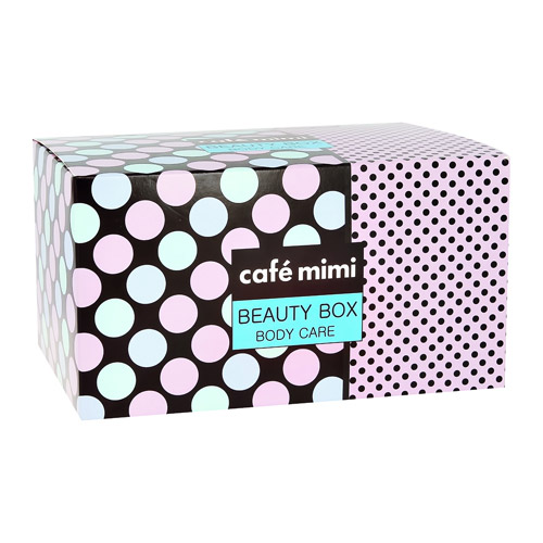 

Набор подарочный женский CAFE MIMI BEAUTY BOX молочко для тела 150 мл, шипучая соль для ванны 100 г, мыло 100 г, мочалка