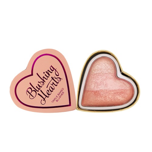 

Румяна для лица I HEART REVOLUTION BLUSHING HEARTS тон peachy pink kisses