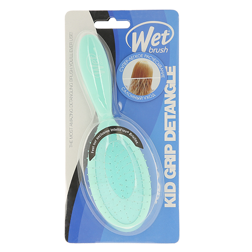 

Расческа для волос WET BRUSH KID GRIP DETANGLE мятная