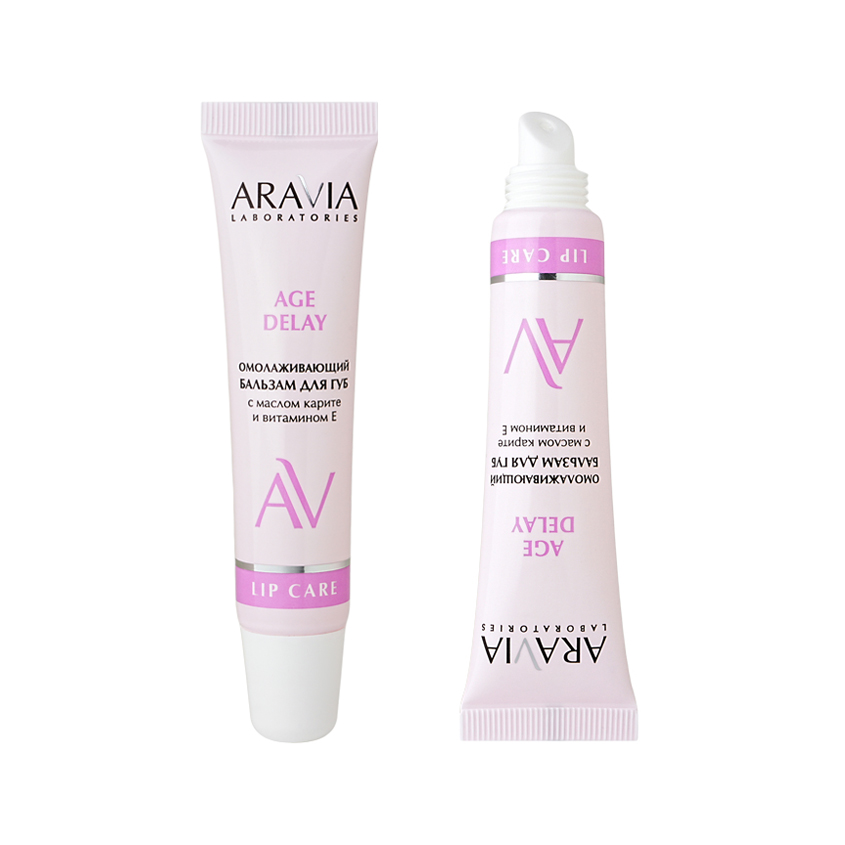 Бальзам для губ ARAVIA LABORATORIES Age Delay омолаживающий с маслом карите и витамином E 15 мл