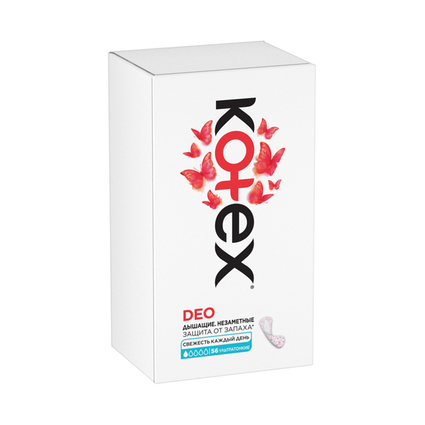 

Прокладки ежедневные KOTEX Ультратонкие DEO 56 шт