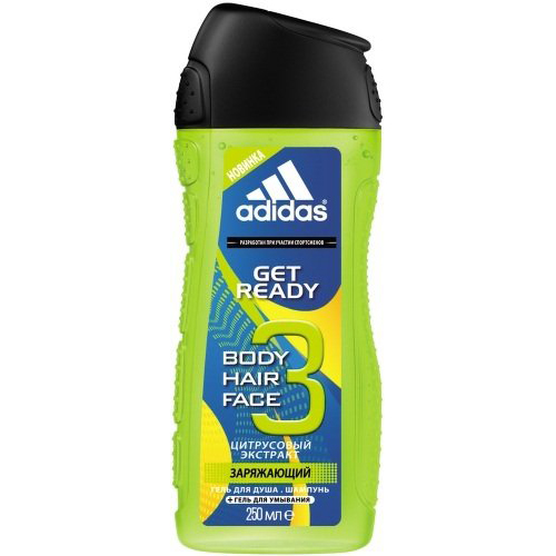 

Гель для душа и волос ADIDAS GET READY! мужской 250 мл