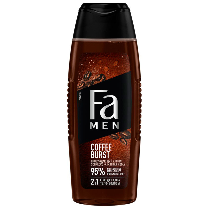 

Гель для душа FA MEN COFFEE BURST 2 в 1 с ароматом эспрессо и мягкой кожи 250 мл
