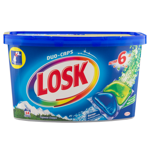 

Средство для стирки LOSK DUO CAPS Горное озеро в капсулах 14 шт
