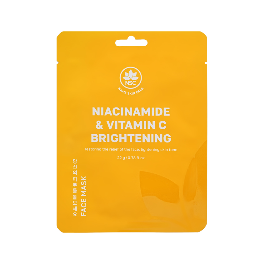 Маска для лица NSC выравнивающая тон кожи с ниацинамидом и витамином C 22 г