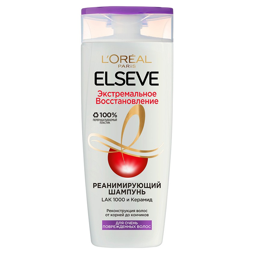 

Шампунь для волос LOREAL ELSEVE ЭКСТРЕМАЛЬНОЕ ВОССТАНОВЛЕНИЕ реанимирующий для очень поврежденных волос 250 мл