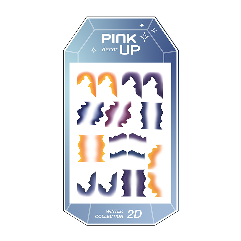 цена Наклейки для ногтей PINK UP DECOR WINTER COLLECTION 2D переводные тон 151