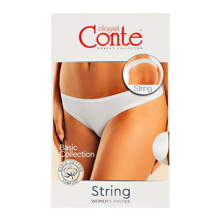 Трусы женские CONTE ELEGANT BASIC COLLECTION стринги white 98/M