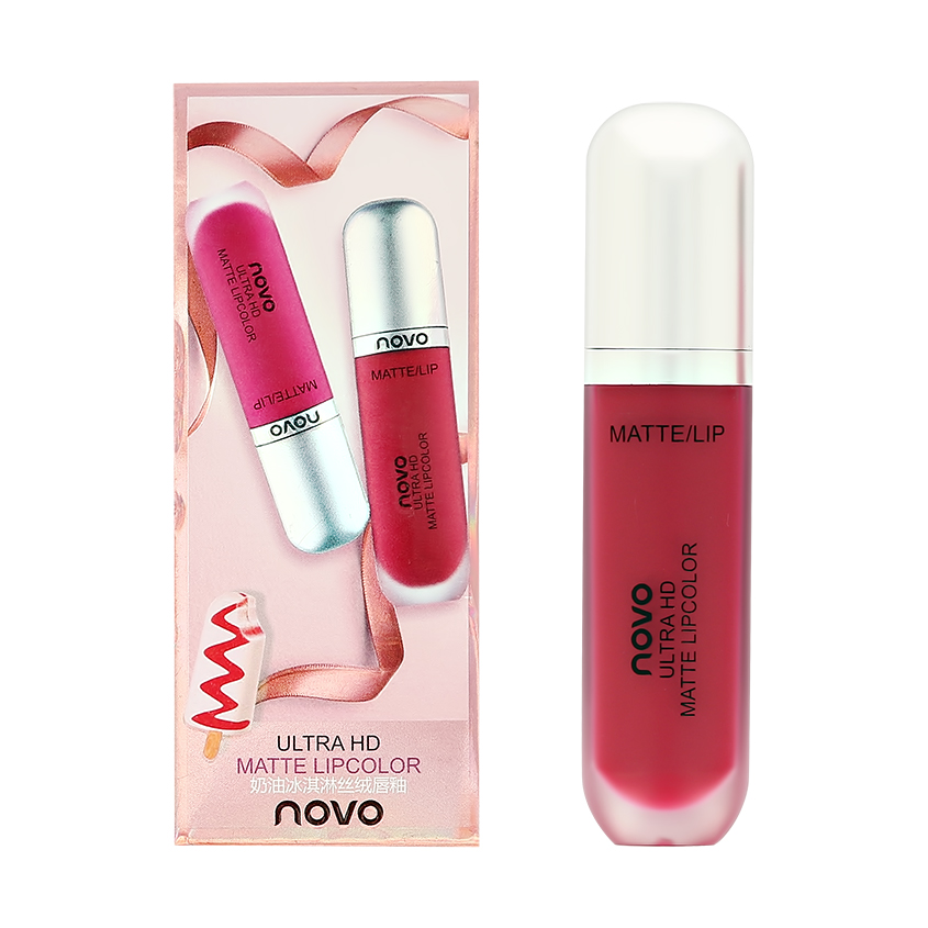 

Помада для губ NOVO ULTRA HD MATTE LIPCOLOR матовая жидкая тон 04