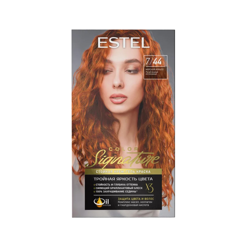 Крем-гель краска для волос ESTEL COLOR SIGNATURE 7/44 Морской коралл