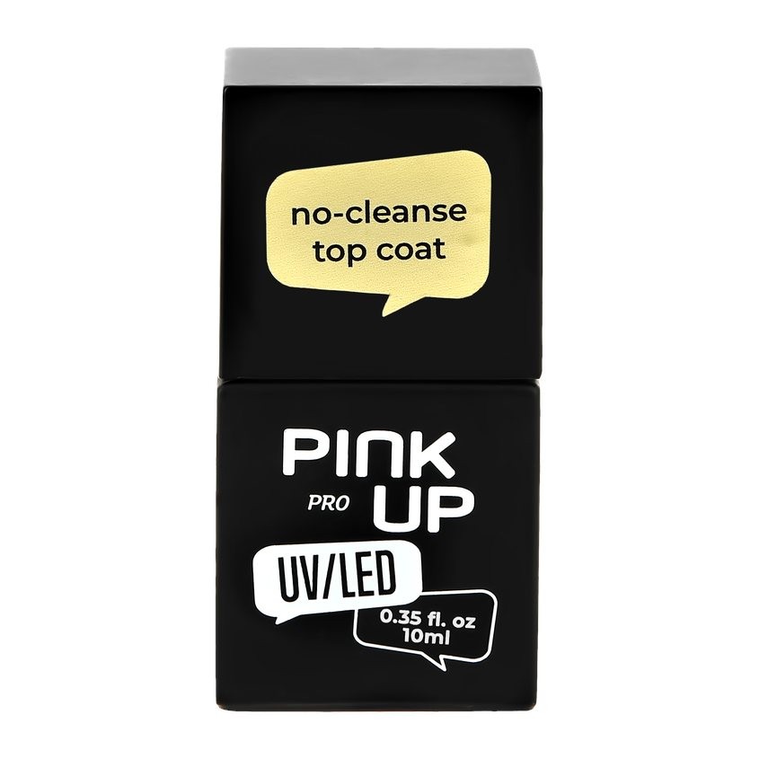 Верхнее покрытие для ногтей UV/LED PINK UP PRO no-cleanse top coat без липкого слоя 10 мл pink coat top