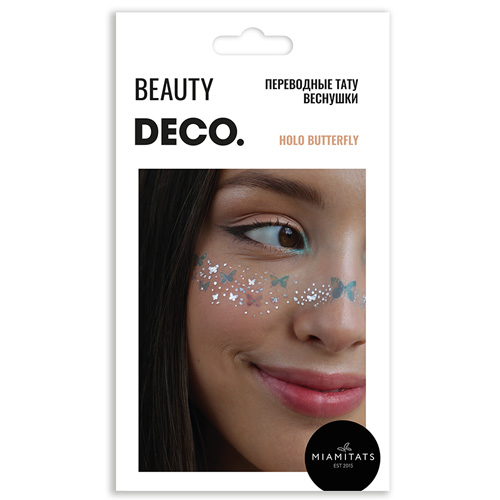 

Набор переводных тату-веснушек DECO. by Miami tattoos Holo butterfly