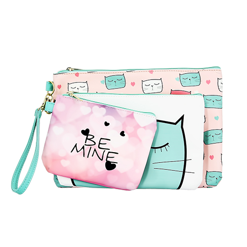 

Набор из 3-х косметичек LADY PINK cats