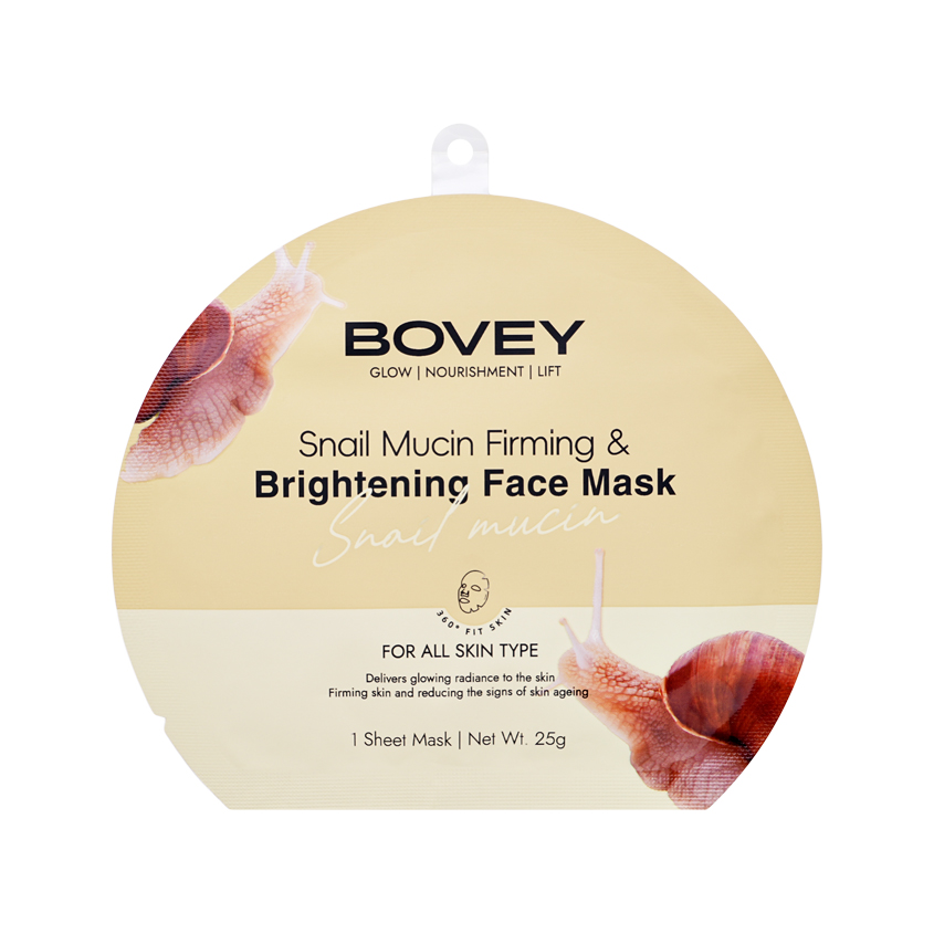 Маска для лица BOVEY укрепляющая с муцином улитки 25 г