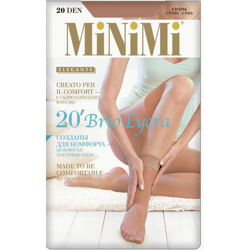 MINIMI Носки женские MINIMI BRIO 20 den Daino 2 пары