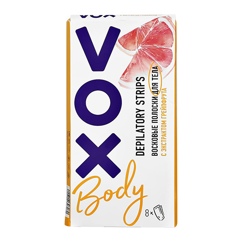 Полоски восковые для тела `VOX` 8 шт, 2 салфетки